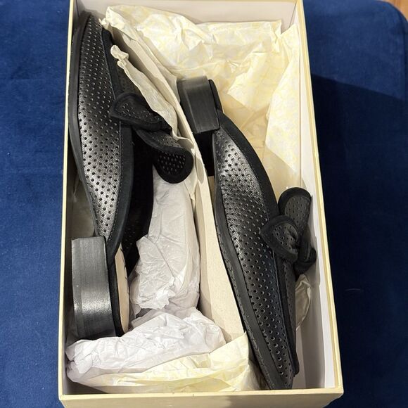 NYDJ Women's Tillie Loafer Flat Mule Black Leather Size 5.5 - Picture 11 of 11